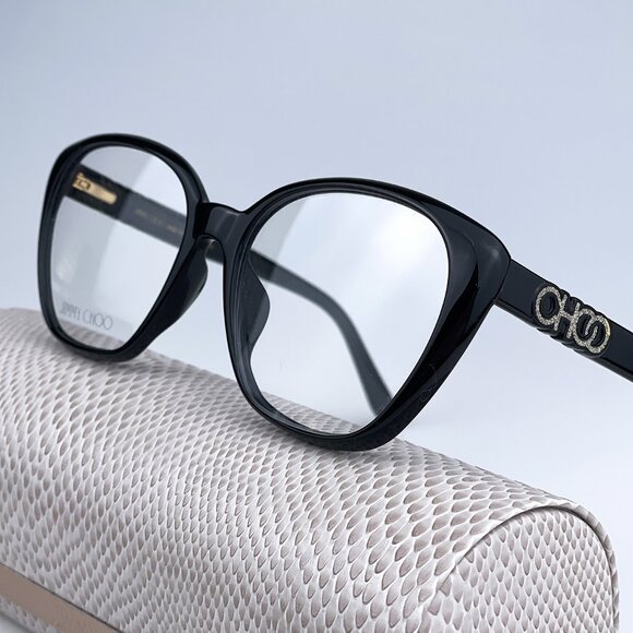 NEW Jimmy Choo JC252/F 807 Black Square Women Eyeglasses - Picture 5 of 9
